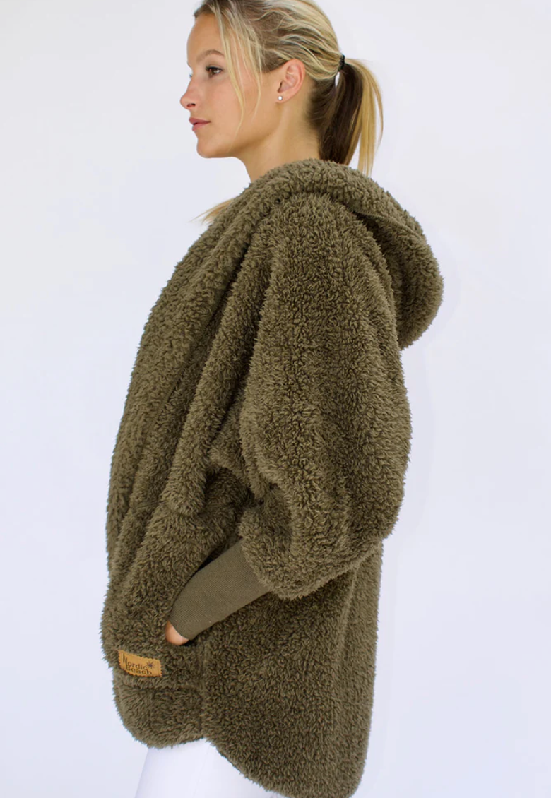 Olive Fleece Wrap