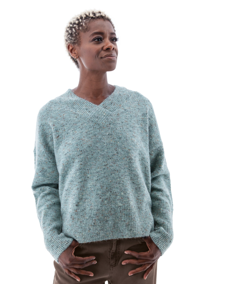 Teal V-Neck Sweater