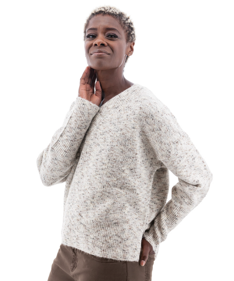 Egret V-Neck Sweater