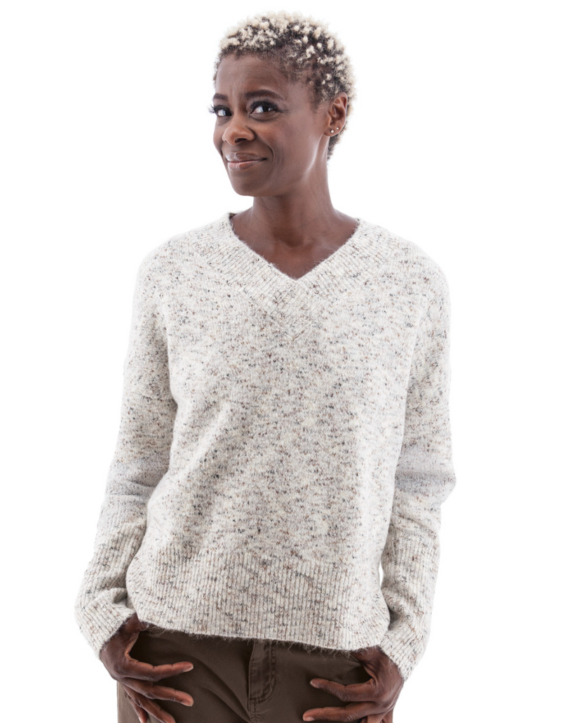 Egret V-Neck Sweater