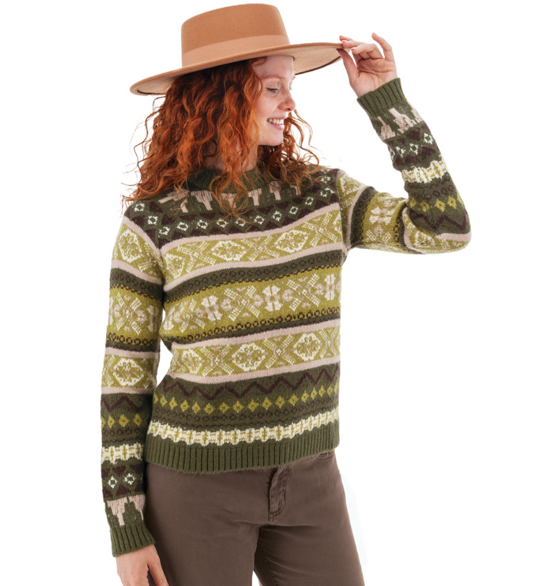 Olive Nordic Fairisle Sweater