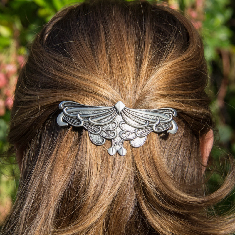 Art Nouveau Leaf Hair Clip