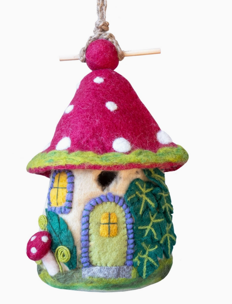 Mossy Mushroom Birdhouse