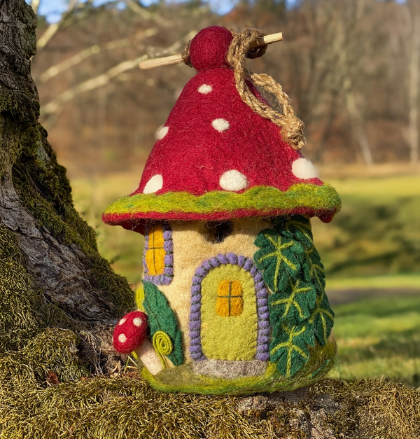 Mossy Mushroom Birdhouse