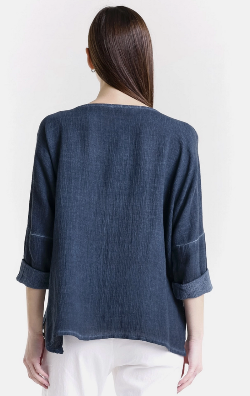 Navy Long Sleeve Raglan Top – Gondwana & Divine Clothing Co.