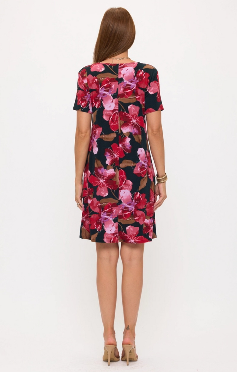 Burgundy Floral Missy Dress