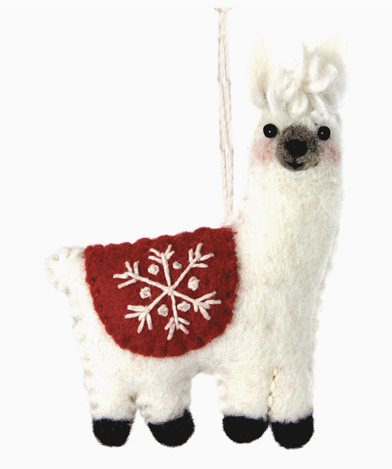 Snowflake Llama Ornament