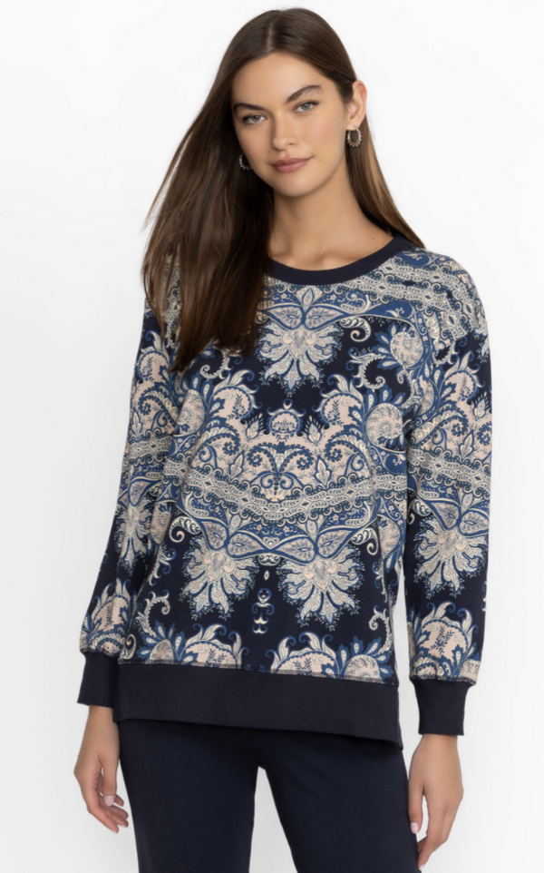 Roman High Low Crew Neck Sweatshirt