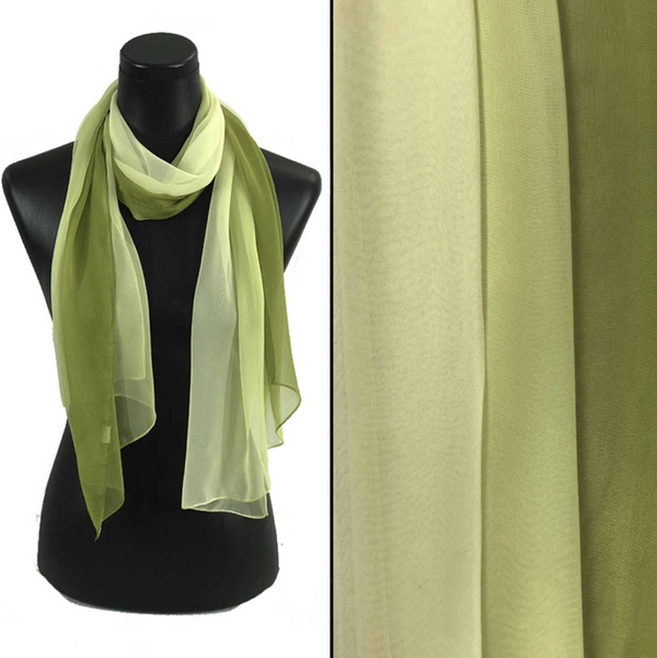 Tri-Green Silky scarf