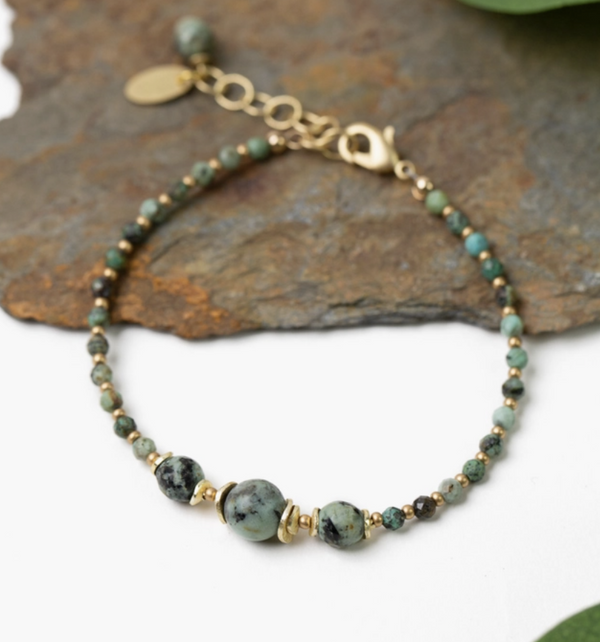 Simple African Turquoise Bracelet