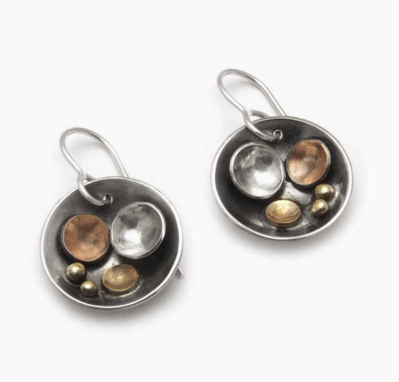 Patina Pebbles On the Beach Earring
