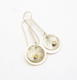 Honey Topaz Reticulated Earring