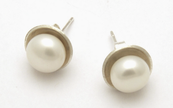 Silver Pearl Jacket Earring