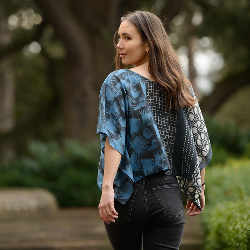 Patch Cotton Silk Top