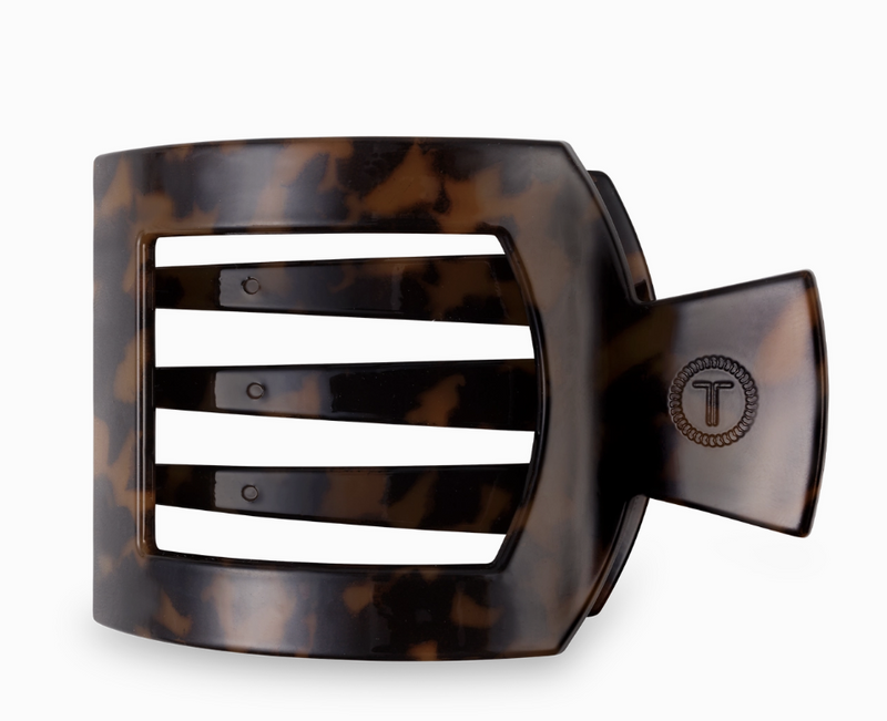 Tortoise Large Square Flat Hair Clip