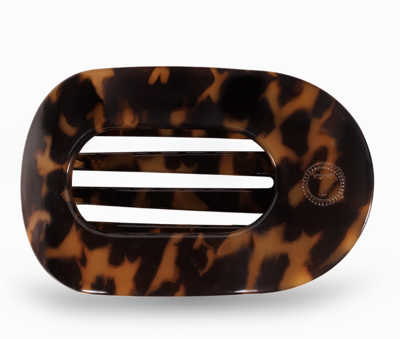 Tortoise Medium Round Flat Hair Clip