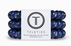 Nantucket Navy Large Hair Tie Set of 3
