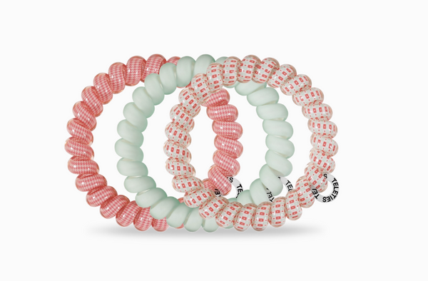 Calming Coral Large Hair Tie Set of 3