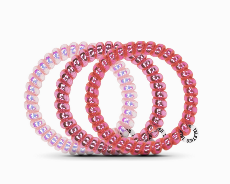 Small Think Pink Hair Ties Set of 3