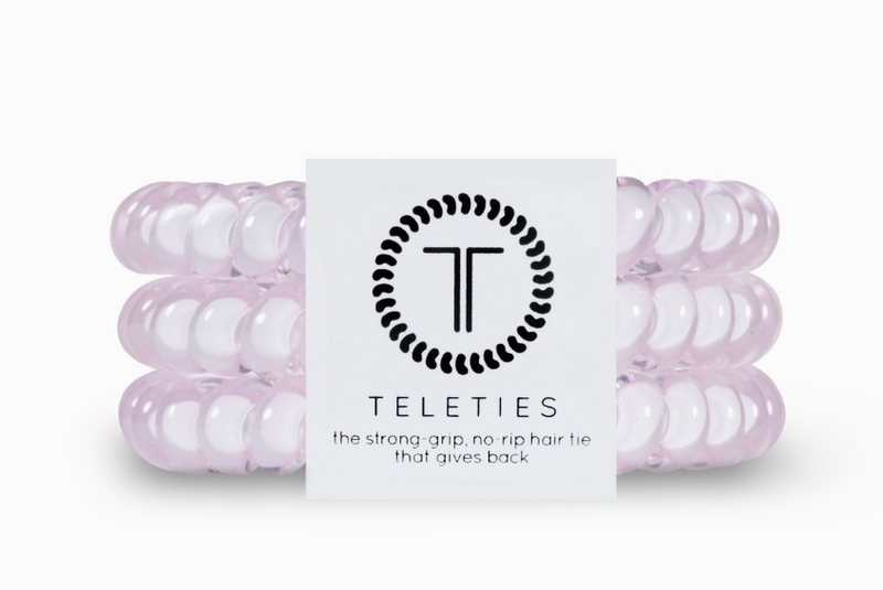 Small Rose Water Pink Hair Ties Set of 3