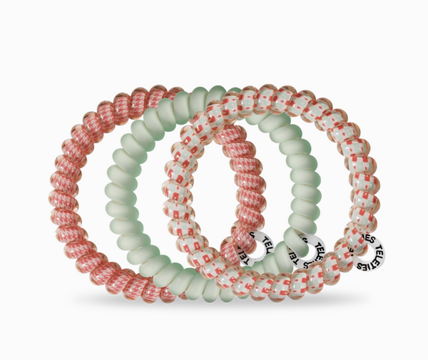 Small Calming Coral Hair Ties Set of 3