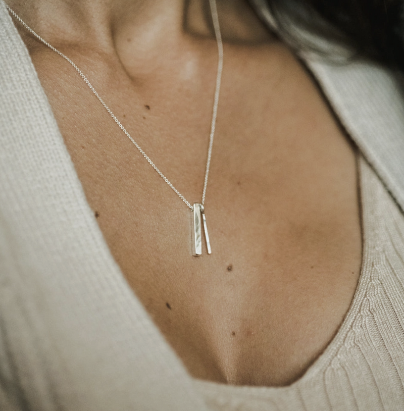 Through Thick & Thin Silver Necklace