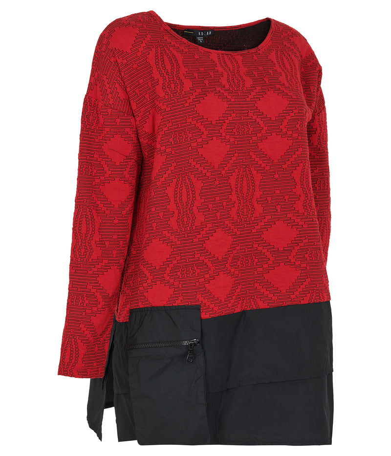 Tango Red Tunic Top
