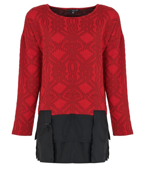 Tango Red Tunic Top