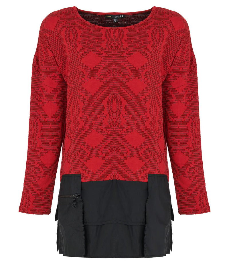 Tango Red Tunic Top