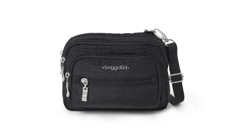 Black Triple Zip Bag