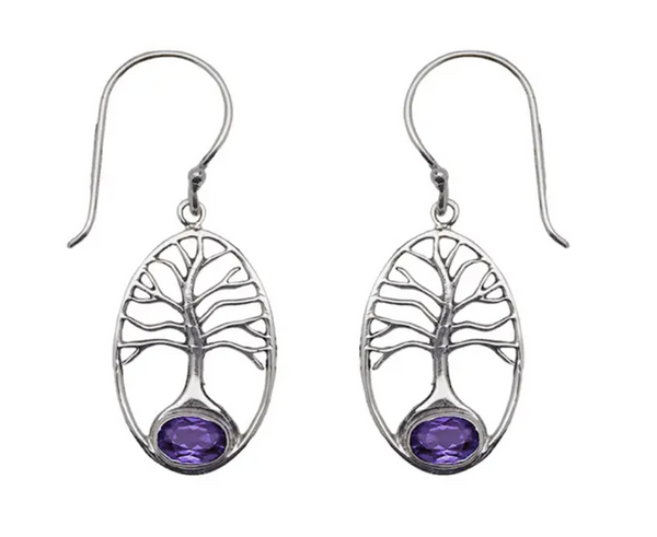 Tree of Life Gemstone Earrings