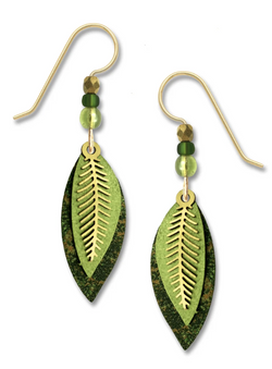 Triple Fern Overlay Earring