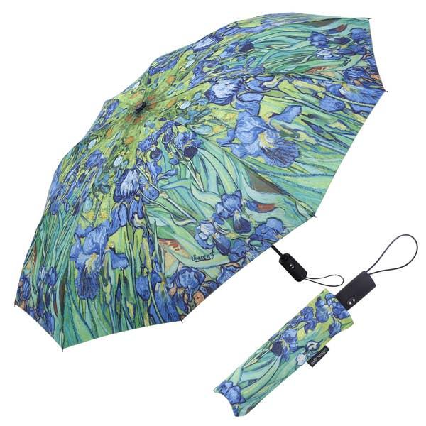 Van Gogh Irises Travel Umbrella