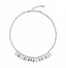 Glam Crystal & Silver Necklace