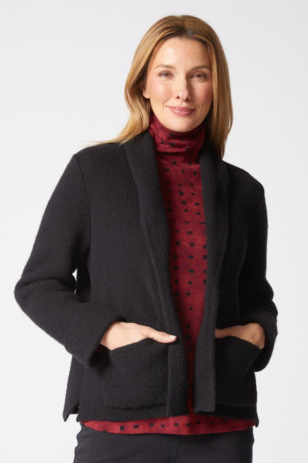 Black Open Pocket Cardi