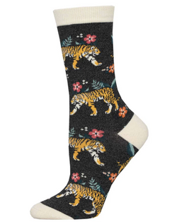 Tiger Floral Bamboo Blend Sock