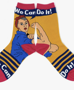 We can Do It! Cotton Crew Sock