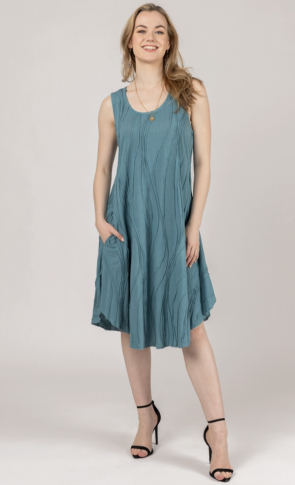Texture Ocean Blue Dress