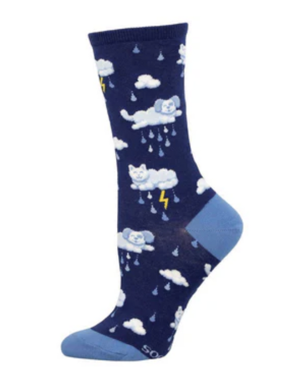 Raining Cats and Dogs Crew Socks