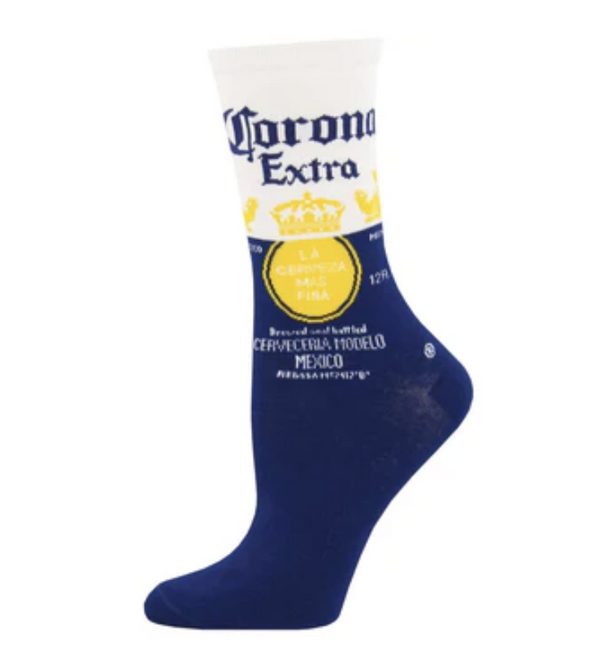 Corona Blue Crew Socks