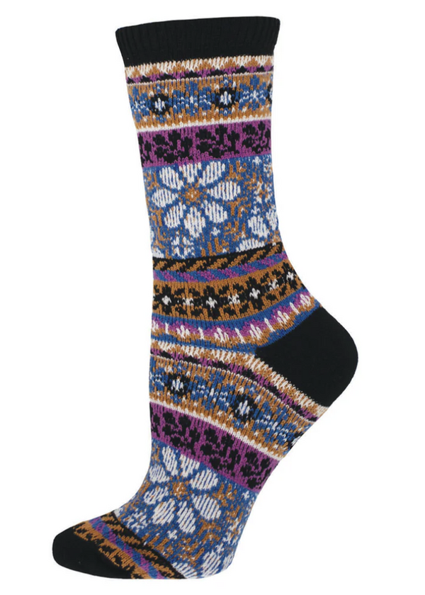 In the Garden Blue Sweater Sock