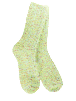 Lemon Lime Ragg Feather Crew Sock