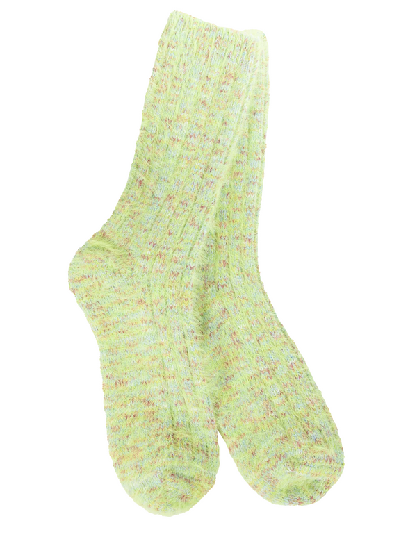 Lemon Lime Ragg Feather Crew Sock