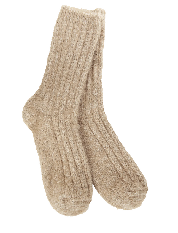 Mocca Ragg Feather Crew Sock