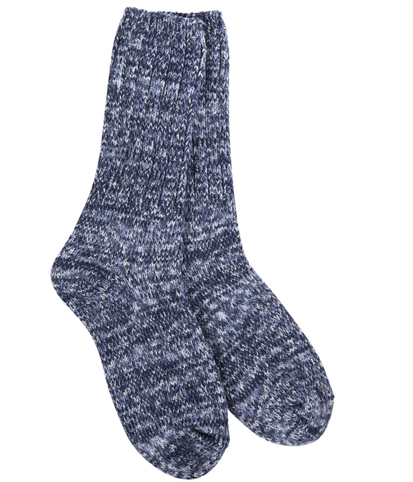 Denim Tweed Rib Crew Sock