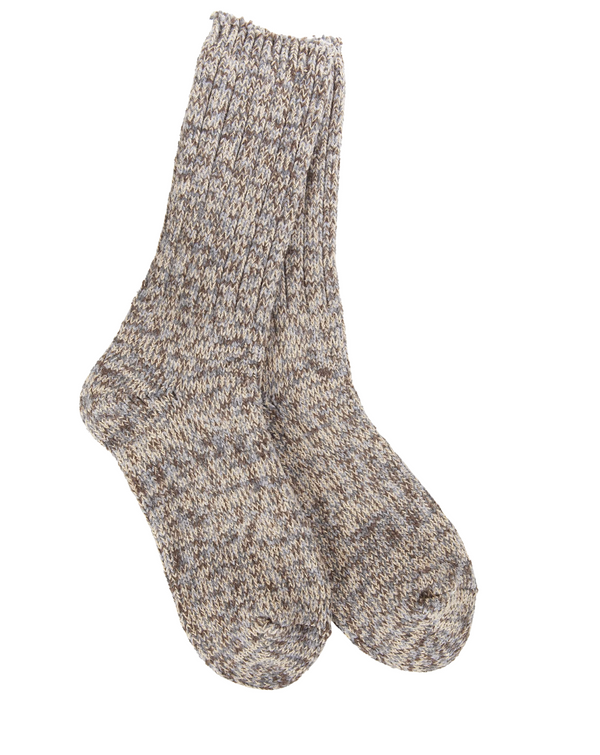 Nutty Tweed Rib Crew Sock