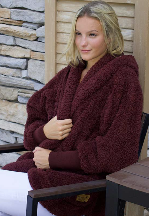 Chocolate Cherry Fleece Wrap