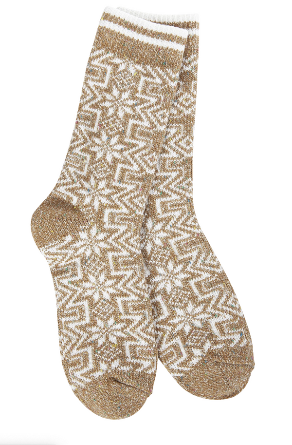 Gingerbread Snowflake Crew Sock