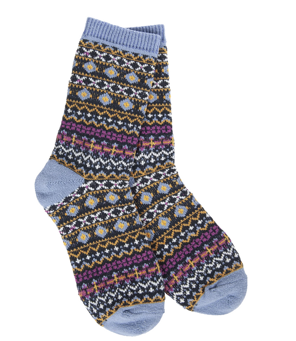 Nordic Blue Crew Sock