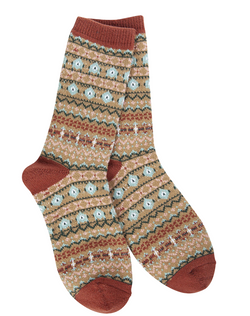 Nordic Brown Crew Sock